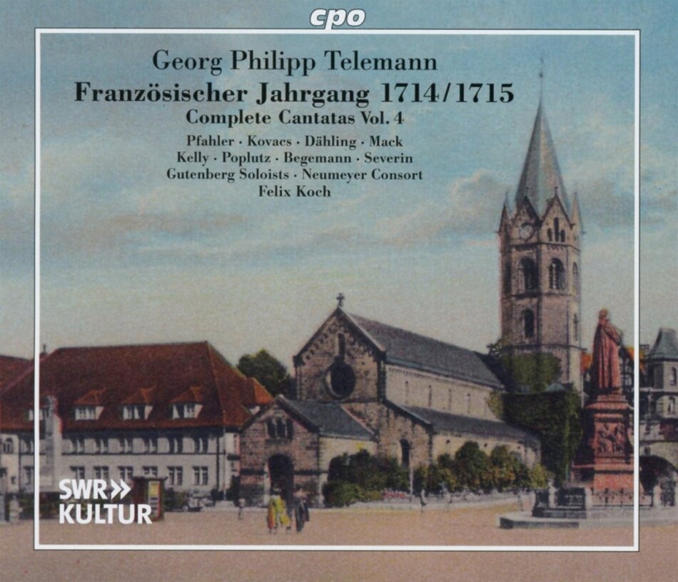 Gutenberg Soloists, Neumeyer Consort, Georg Philipp Telemann (1681-1767), Felix Koch & Agnes Kovacs - Kantaten - Französischer Jahrgang 1714/1715 - Vol. 2 CDs