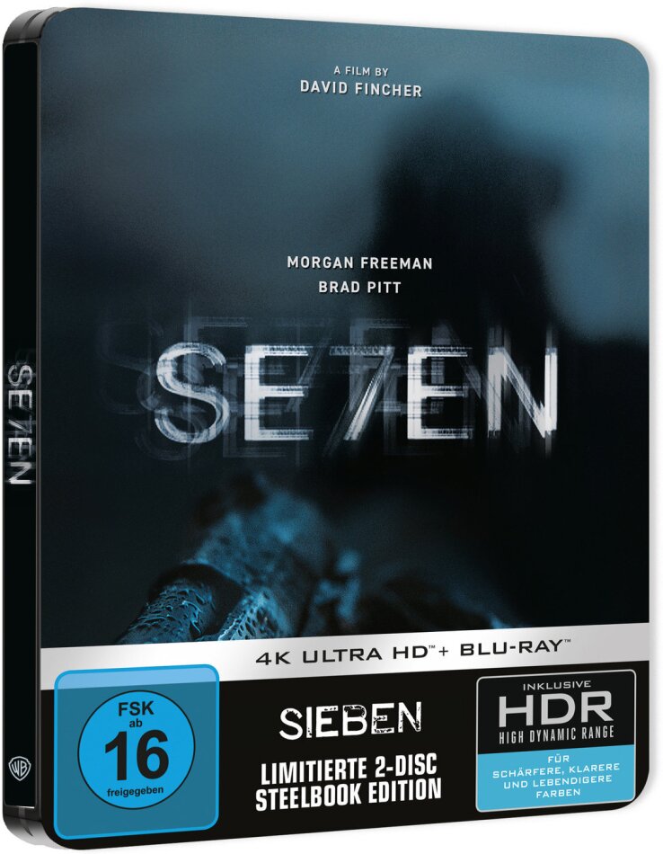 Sieben - Se7en (1995) Limited Edition, Steelbook, 4K Ultra HD + Blu-ray