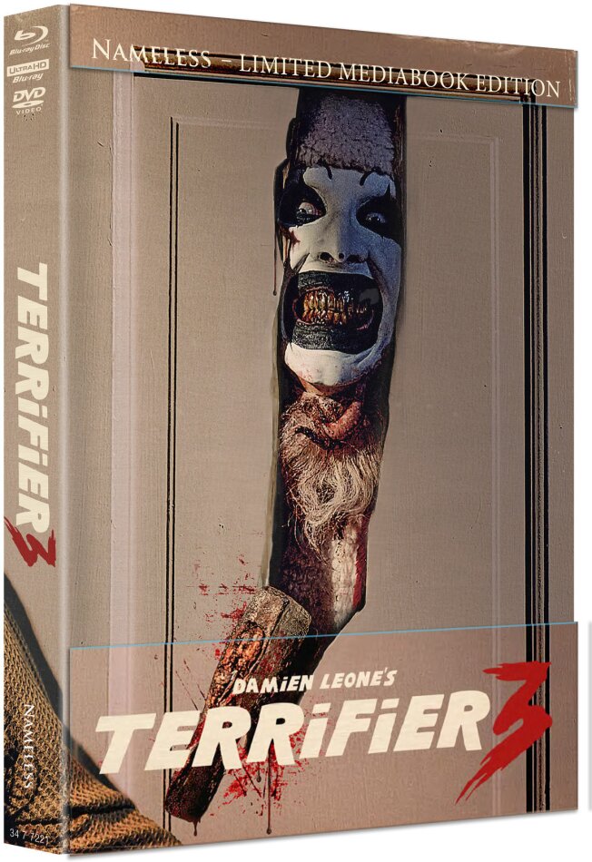Terrifier 3 (2024) Cover I, Limited Edition, Mediabook, 4K Ultra HD + Blu-ray + DVD