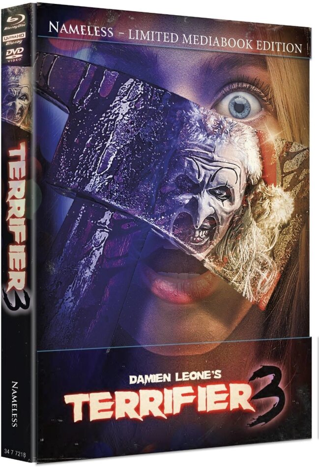 Terrifier 3 (2024) Cover F, Limited Edition, Mediabook, 4K Ultra HD + Blu-ray + DVD