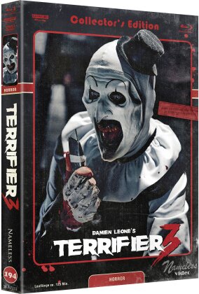 Terrifier 3 (2024) (Cover C, Limited Collector's Edition, Mediabook, 4K Ultra HD + Blu-ray + DVD)