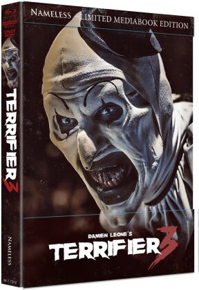Terrifier 3 (2024) (Cover A, Limited Edition, Mediabook, 4K Ultra HD + Blu-ray + DVD)