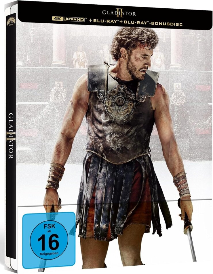 Gladiator 2 (2024) Art-Card Edition, Limited Edition, Steelbook, 4K Ultra HD + 2 Blu-rays