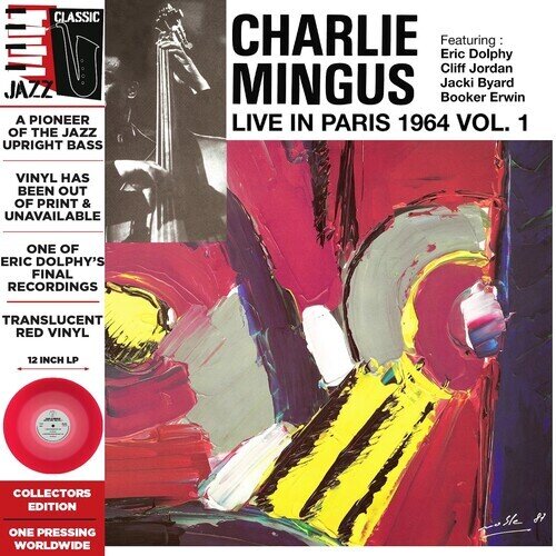 Charlie Mingus - Live In Paris 1964 Vol. 1 2025 Reissue, Deluxe Edition, Limited Edition, Remastered, Translucent Red Vinyl, LP