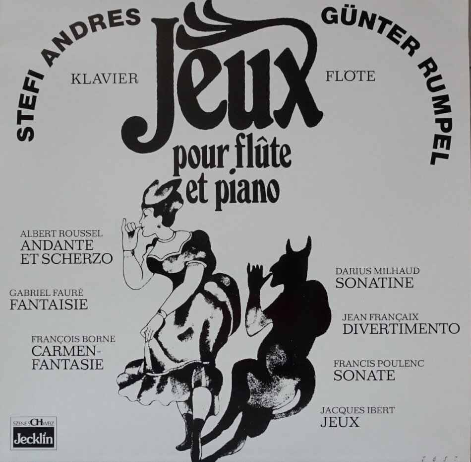 Jean Françaix (1912-1997), Gabriel Fauré (1845-1924), Darius Milhaud (1892-1974), Albert Roussel (1869-1937), … - Jeux pour flûte et piano LP