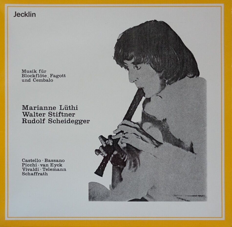 Dario Castello (1600-1644), Giovanni Bassano (1558-1617), Giovanni Picchi (1571?-1647), Giulio Romano Caccini (1551-1618), … - Blockflöte, Fagott und Cembalo LP