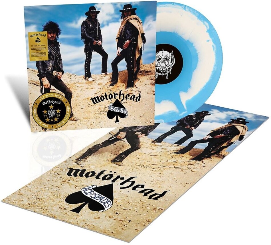 Motörhead - Ace Of Spades 2025 Reissue, Sanctuary, Half Speed Master, Edizione 50° Anniversario, Blue & White Splatter Vinyl, LP