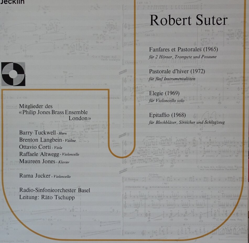 Robert Suter (1919-2008), Barry Tuckwell & Brenton Langbein - Fanfares et Pastorales - Pastorale d'hiver - Elegi LP