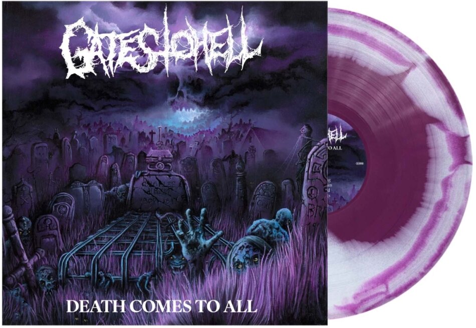 Gates to Hell - Death Comes To All Purple/White Swirl Vinyl, LP