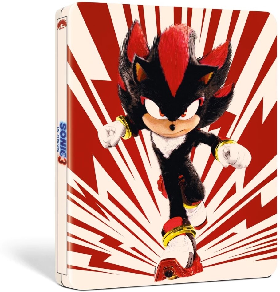 Sonic the Hedgehog 3 (2024) Red Cover, Limited Edition, Steelbook, 4K Ultra HD + Blu-ray