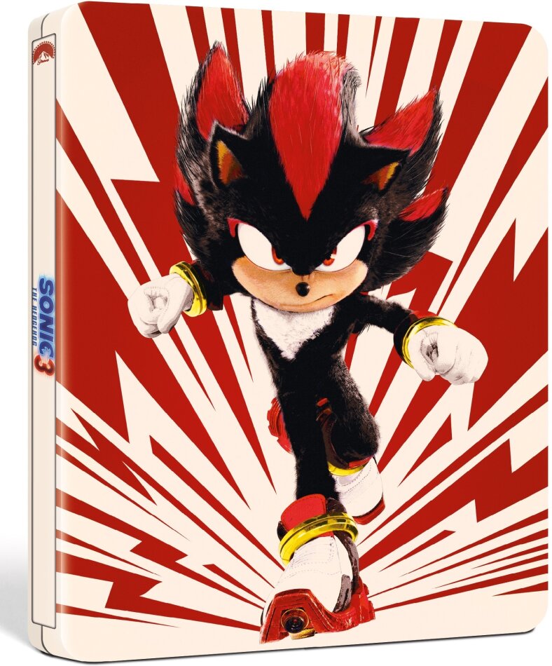 Sonic the Hedgehog 3 (2024) Red Cover, Limited Edition, Steelbook, 4K Ultra HD + Blu-ray