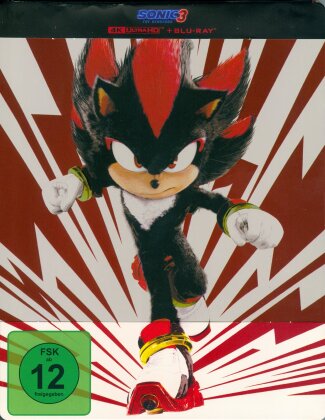 Sonic the Hedgehog 3 (2024) (Red Cover, Limited Edition, Steelbook, 4K Ultra HD + Blu-ray)