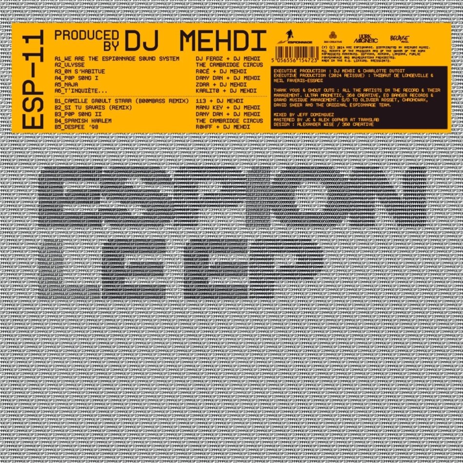 DJ Mehdi - Espion Ep 2025 Reissue, Orange Vinyl, LP