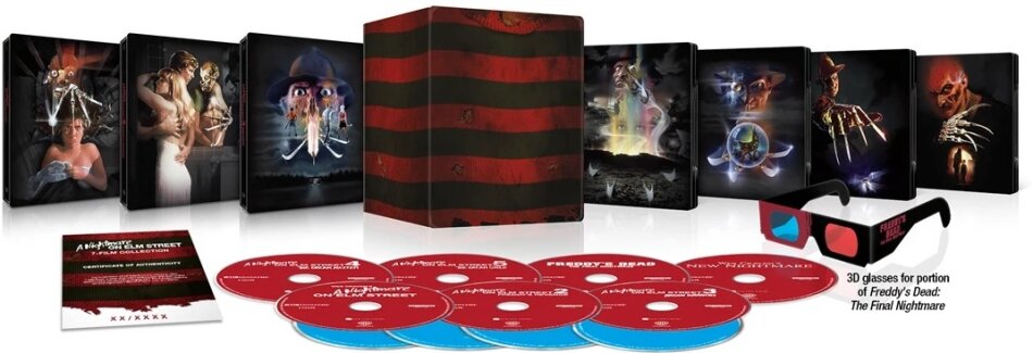 A Nightmare On Elm Street 1-7: Collection - The Original First 7 Nightmares! Limited Edition, Steelbook, 7 4K Ultra HDs + 7 Blu-rays