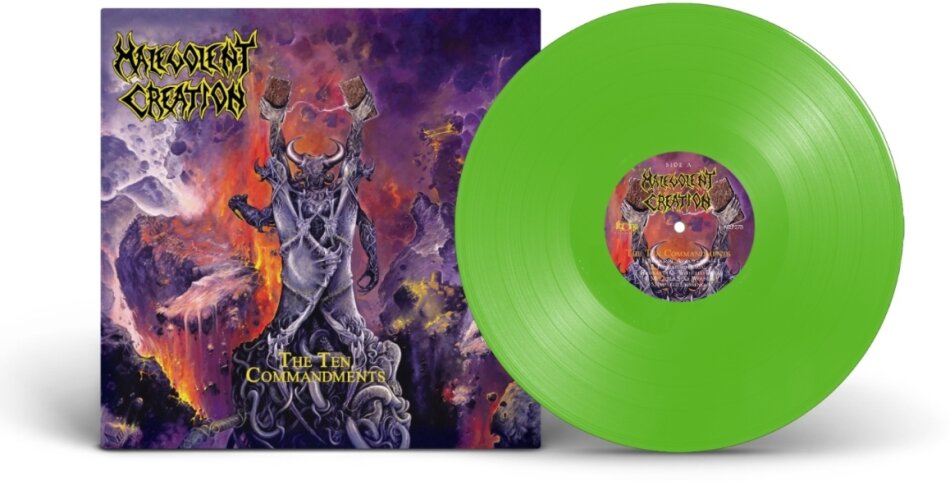 Malevolent Creation - Ten Commandments 2025 Reissue, Agonia Records, Acid Green Vinyl, LP
