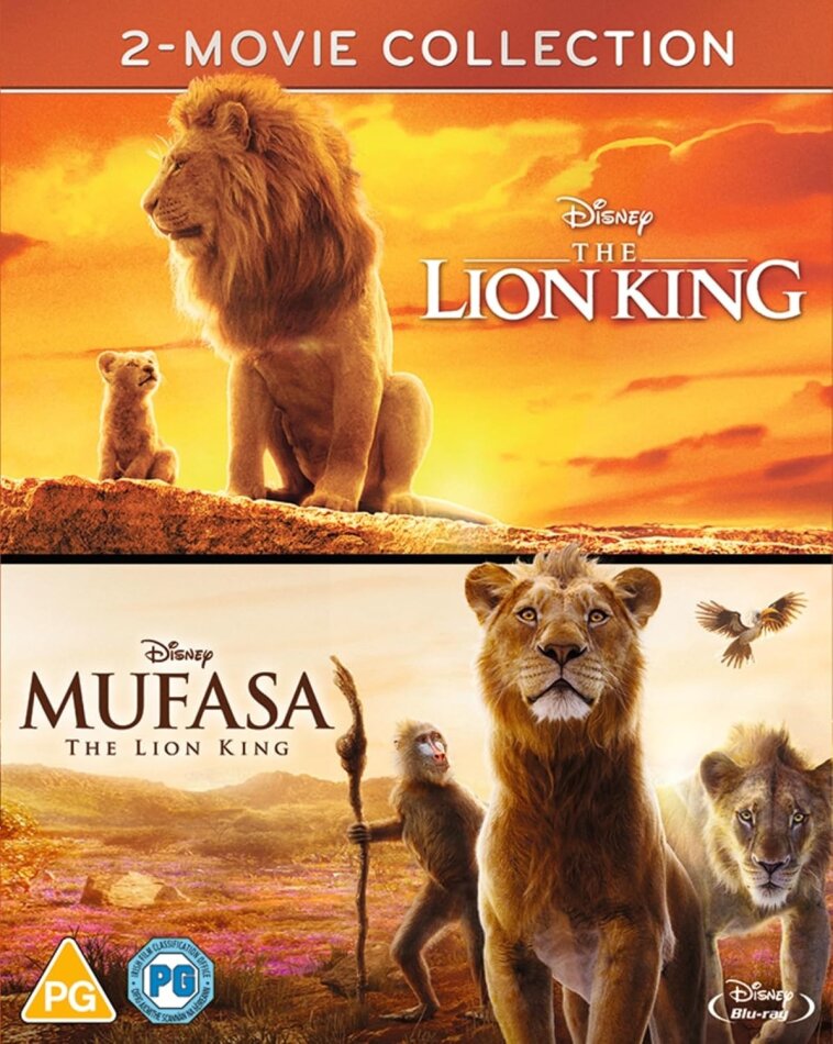 The Lion King (2019) / Mufasa: The Lion King (2024) - 2-Movie Collection 2 Blu-rays