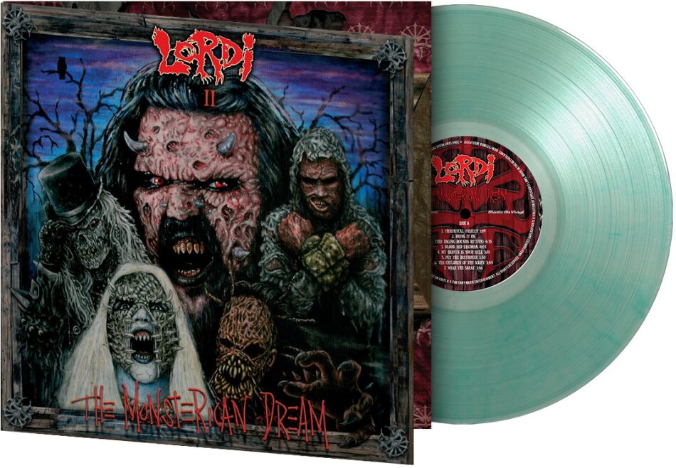 Lordi - Monsterican Dream 2025 Reissue, Music On Vinyl, Limited to 666 Copies, Numbered, Crystal Clear & Translucent Green Marbled Vinyl, LP
