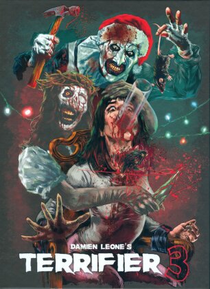 Terrifier 3 (2024) (Facebook Gruppen Edition, Cover K, Limited Edition, Mediabook, Uncut, 4K Ultra HD + Blu-ray + DVD)