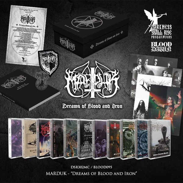 Marduk - Dreams Of Blood And Iron Box Set, 11 Audio cassettes + Book