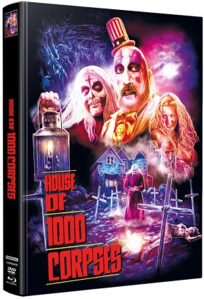 House of 1000 Corpses (2003) (Wattiert, Limited Edition, Mediabook, Blu-ray + DVD)