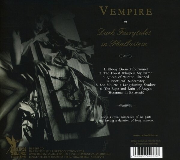 Cradle Of Filth - VEmpire, Or Dark Faerytales In Phallustein 2025 Reissue, Digibook