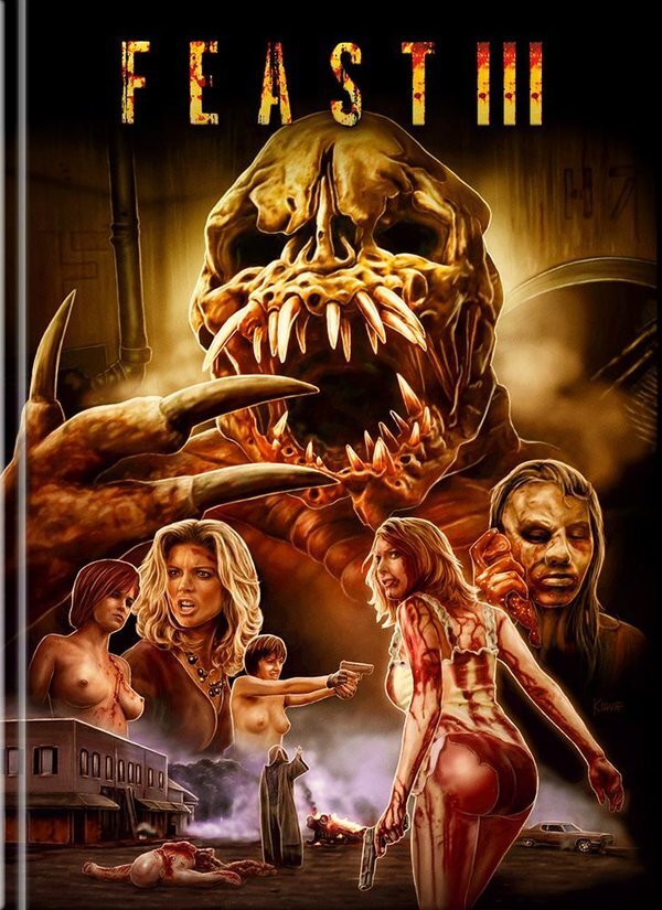 Feast 3 (2009) Cover C, Limited Edition, Mediabook, Blu-ray + DVD