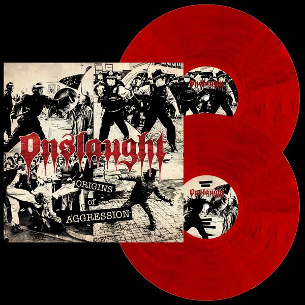 Onslaught - Origins Of Aggression Plastic Head Exclusive, Sanity Red-Black Marbled, 2 LPs
