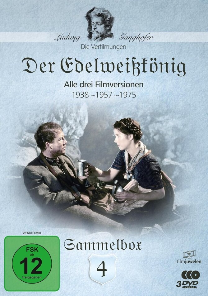 Der Edelweisskönig - Alle drei Filmversionen - 1938 / 1957 / 1975 Neuauflage, 3 DVDs