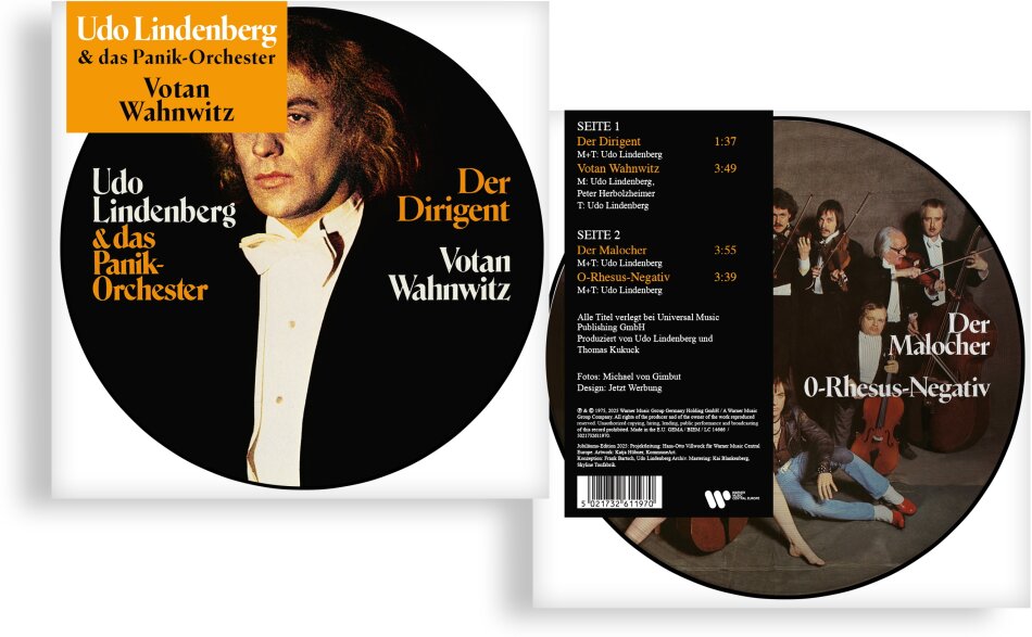Udo Lindenberg - Votan Wahnwitz 2025 Remaster, Warner, Picture Disc, 7" Single
