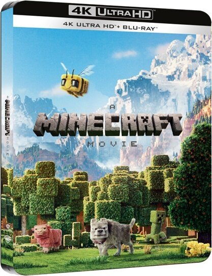 A Minecraft Movie (2025) "Day Scene" Cover, Edizione Limitata, Steelbook, 4K Ultra HD + Blu-ray