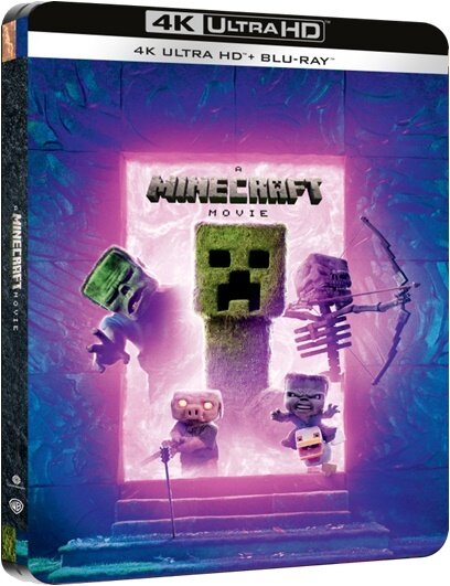 A Minecraft Movie (2025) "Portal" Cover, Edizione Limitata, Steelbook, 4K Ultra HD + Blu-ray