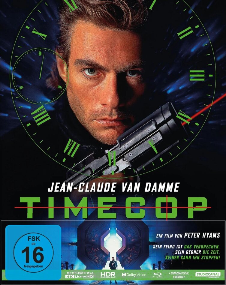 Timecop (1994) Cover A, Édition Limitée, Mediabook, Version Restaurée, 4K Ultra HD + Blu-ray