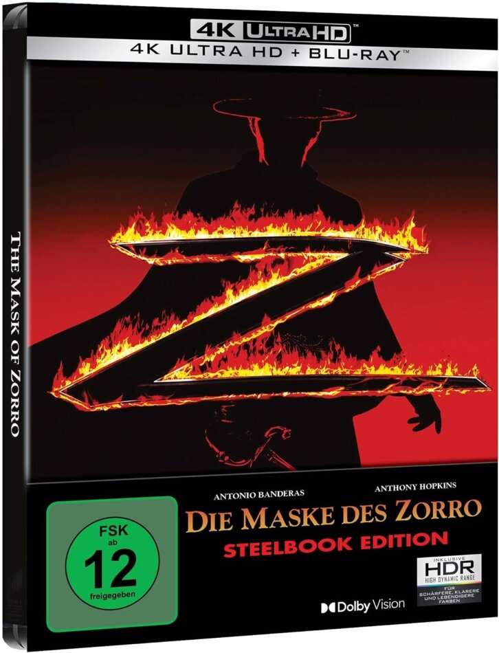 Die Maske des Zorro (1998) Limited Edition, Steelbook, 4K Ultra HD + Blu-ray