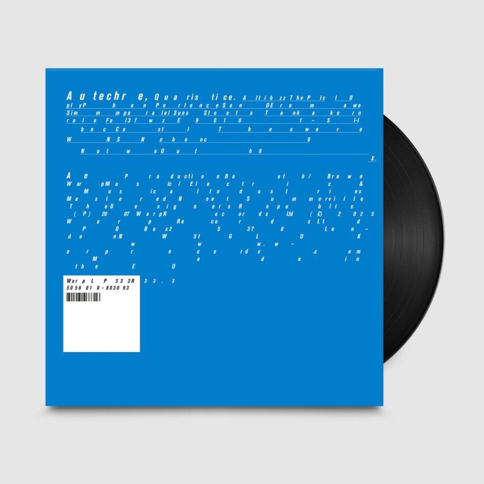Autechre - Quaristice 2025 Reissue, Warp, 2 LPs