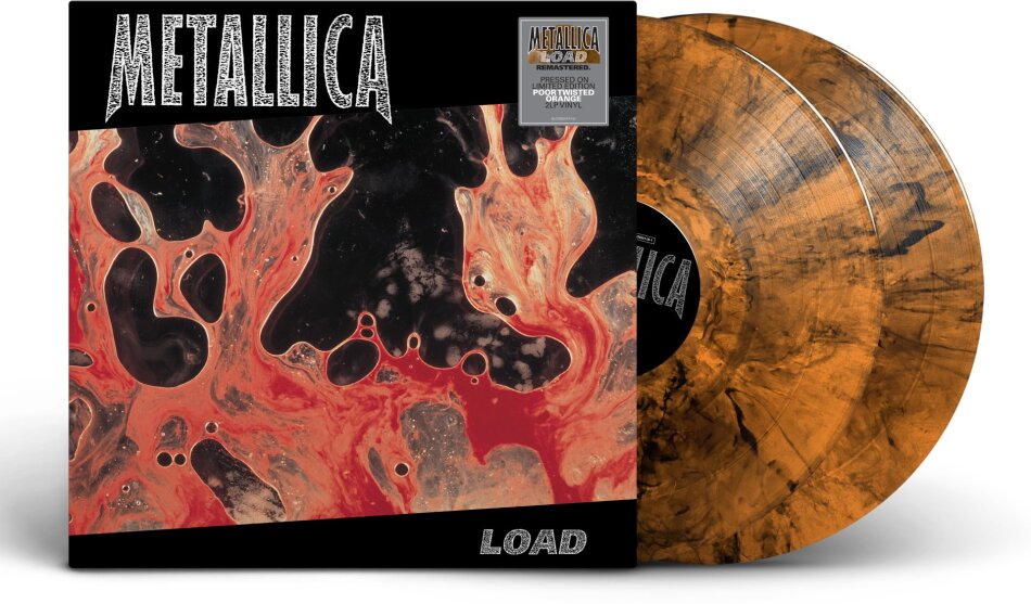 Metallica - Load 2025 Reissue, 2025 Remaster, Universal, Gatefold, Limited Edition, Poor Twisted Orange Vinyl, 2 LPs + Digital Copy