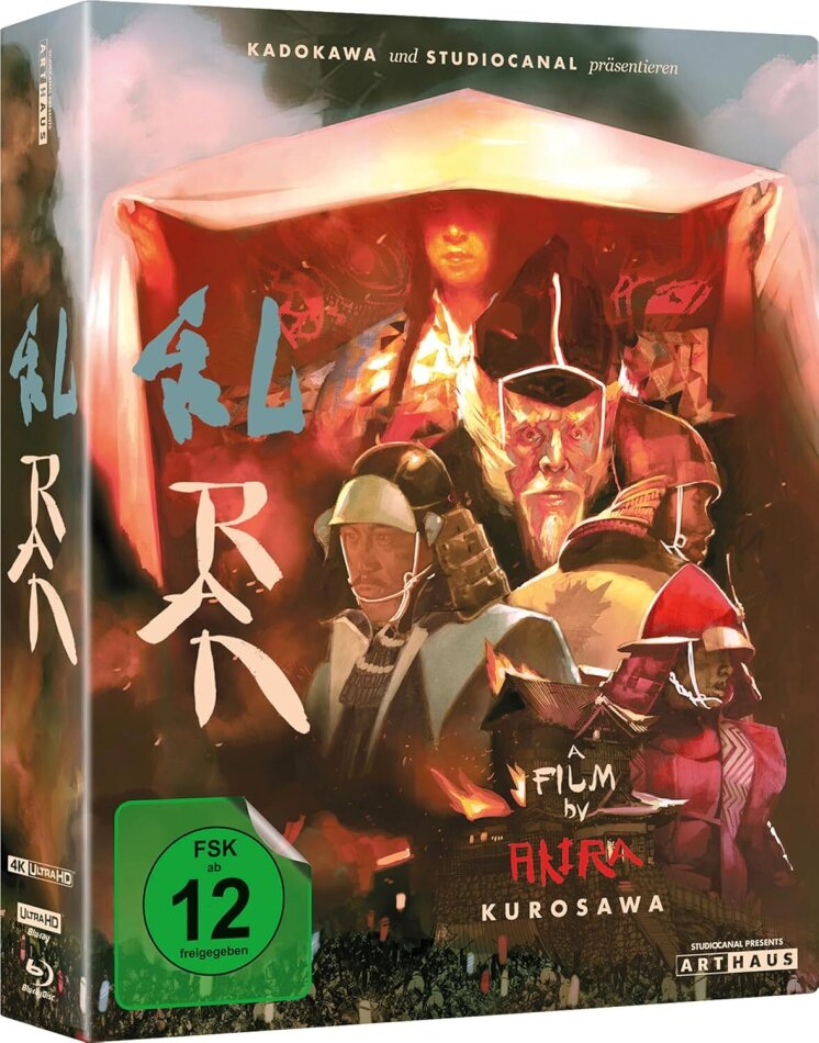 Ran (1985) Slipcase, Arthaus, Restored, Special Edition, 4K Ultra HD + 2 Blu-rays + CD