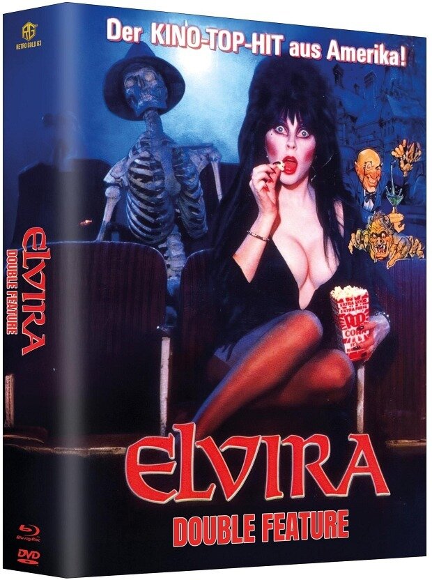 Elvira - Double Feature Cover B, Limited Edition, Mediabook, 3 Blu-rays + 2 DVDs