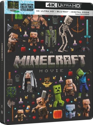 A Minecraft Movie (2025) (Limited Edition, Steelbook, 4K Ultra HD + Blu-ray)
