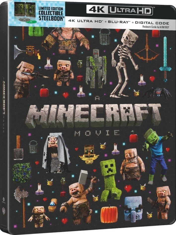A Minecraft Movie (2025) Limited Edition, Steelbook, 4K Ultra HD + Blu-ray