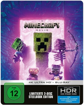 A Minecraft Movie (2025) (Limited Edition, Steelbook, 4K Ultra HD + Blu-ray)
