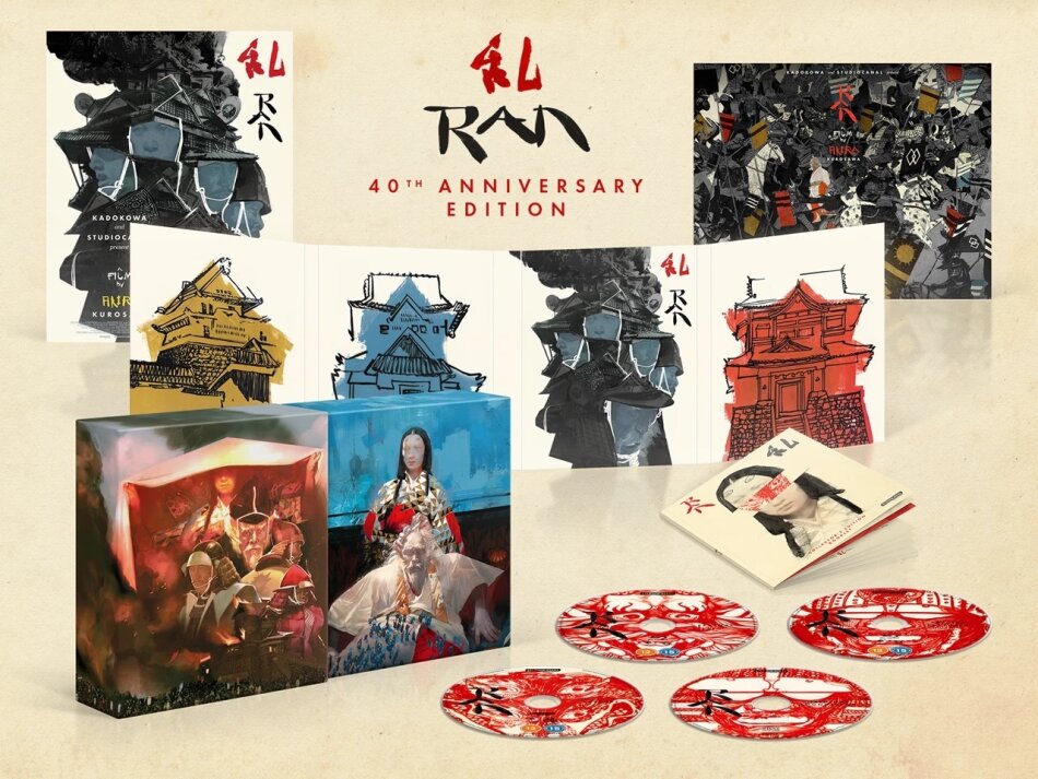 Ran (1985) Vintage World Classics, Édition Collector 40ème Anniversaire, Édition Limitée, 4K Ultra HD + 2 Blu-ray + CD