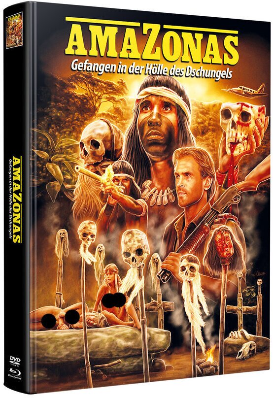 Amazonas - Gefangen in der Hölle des Dschungel (1985) Wattiert, Édition Limitée, Mediabook, Blu-ray + DVD