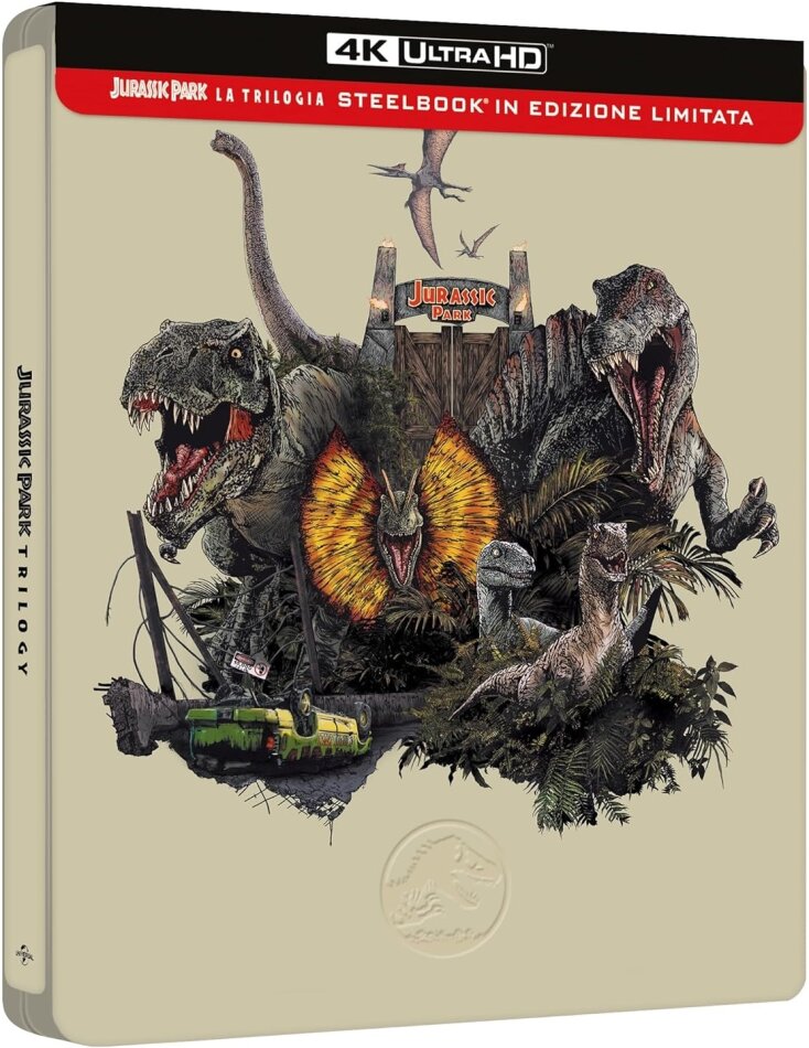 Jurassic Park 1-3 - Trilogy Édition Limitée, Steelbook, 3 4K Ultra HDs
