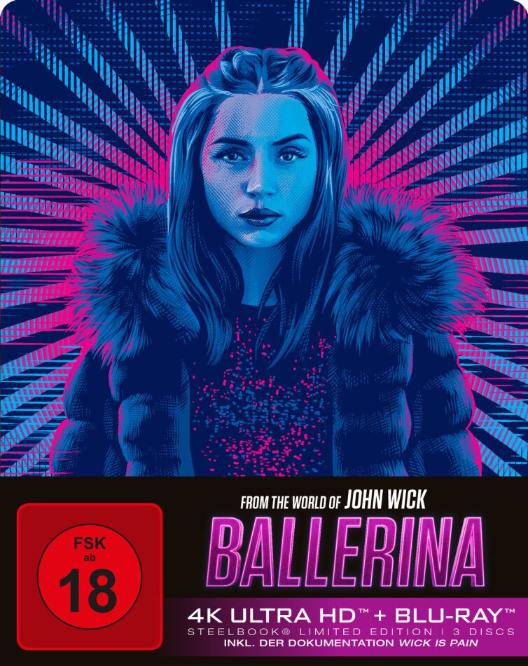 Ballerina - From the World of John Wick (2025) Edizione Limitata, Steelbook, 4K Ultra HD + 2 Blu-ray