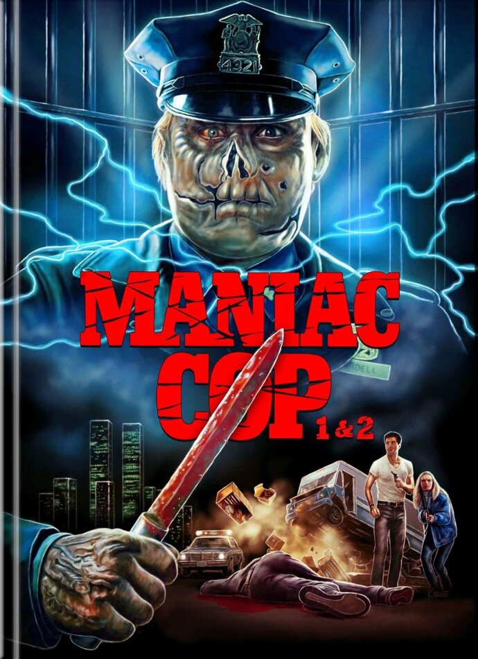 Maniac Cop 1 & 2 Cover B, Édition Limitée, Mediabook, 2 4K Ultra HDs + 2 Blu-ray
