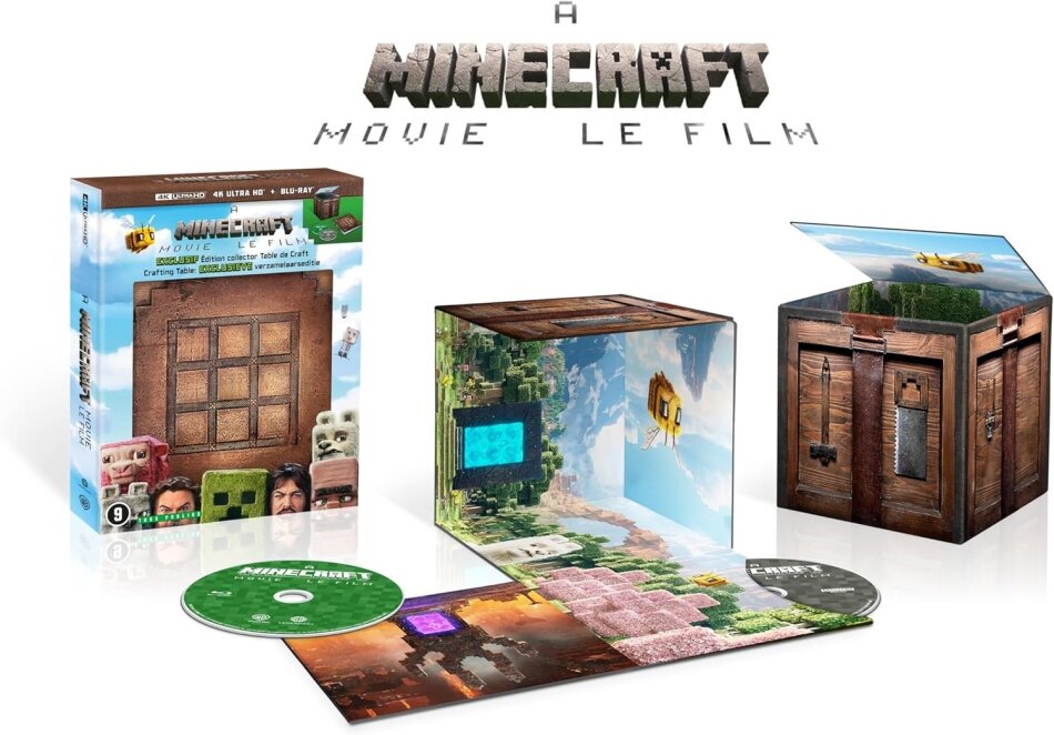 Minecraft le film (2025) Cube, Édition Collector Limitée, 4K Ultra HD + Blu-ray