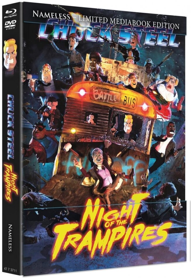 Chuck Steel: Night of the Trampires (2018) Cover B, Limited Edition, Mediabook, Blu-ray + DVD