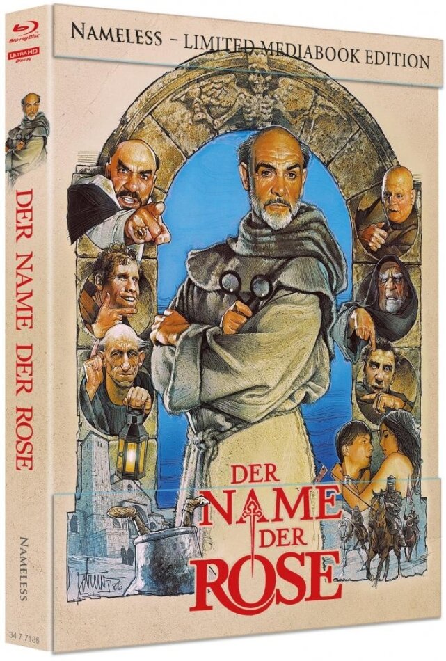 Der Name der Rose (1986) Cover A, Limited Edition, Mediabook, 4K Ultra HD + Blu-ray