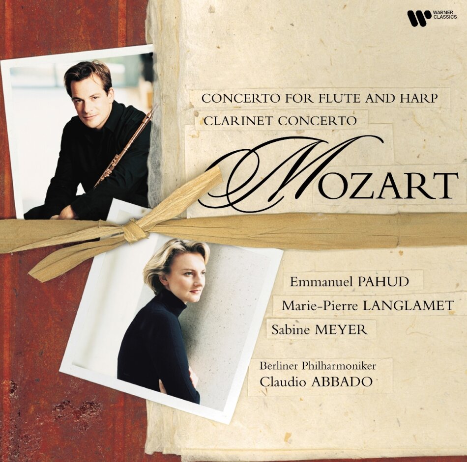 Wolfgang Amadeus Mozart (1756-1791), Claudio Abbado, Emmanuel Pahud, Sabine Meyer & Berliner Philharmoniker - Konzert für Flöte&Harfe, Klarinettenkonzert LP