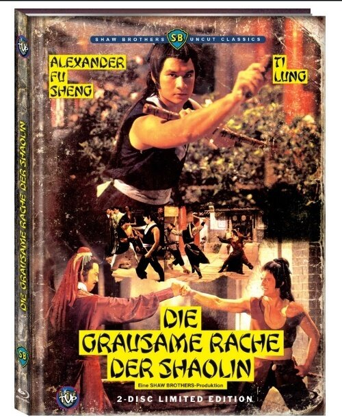 Die grausame Rache der Shaolin (1979) Cover B, Shaw Brothers Classics, Limited Edition, Mediabook, Uncut, Blu-ray + DVD